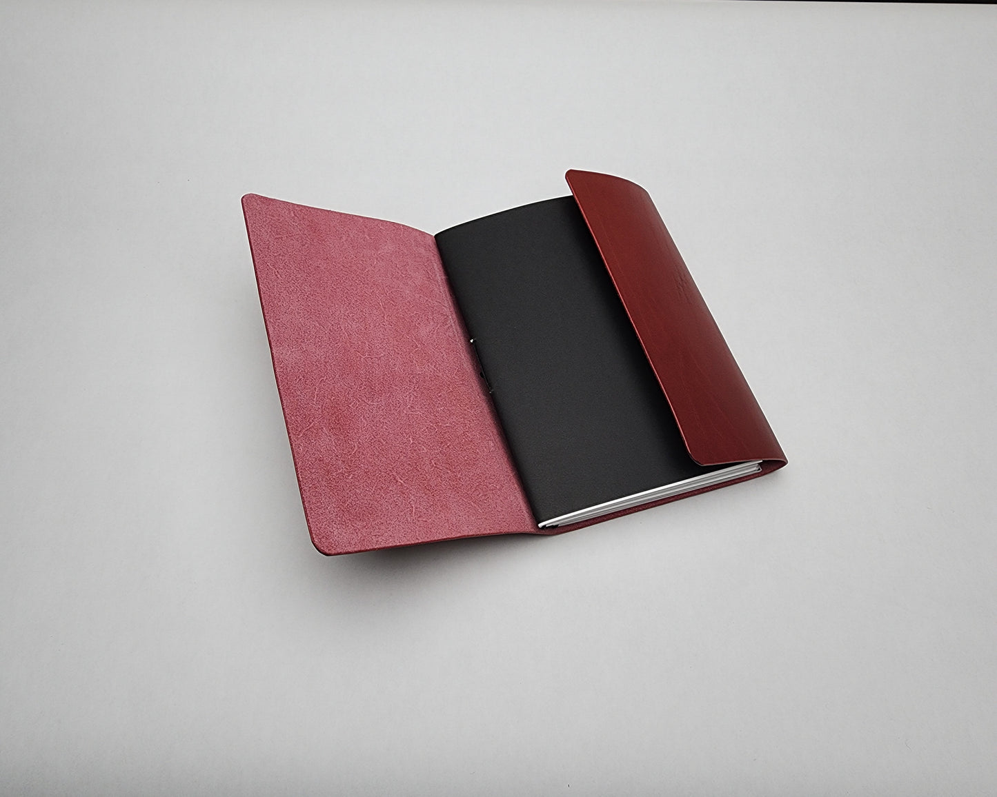 Refillable trifold leather journal cover - Inserts sold seperately