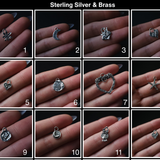 Journal charms - Sterling silver & brass for trifold and refillable journals