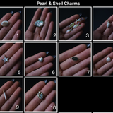 Journal charms - Pearls and Shells for trifold and refillable journals