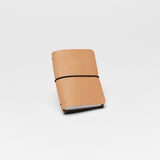 REFILLABLE Personalized Leather Pocket Notebook  - Tan Color