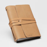 REFILLABLE LEATHER JOURNAL -  Dark Brown