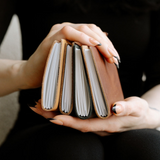 Personalized Leather Pocket Notebook  3.5x5" (Tan Color)