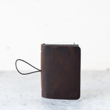 REFILLABLE Personalized Leather Pocket Notebook  - Tan Color