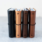 REFILLABLE Personalized Leather Pocket Notebook  - Tan Color