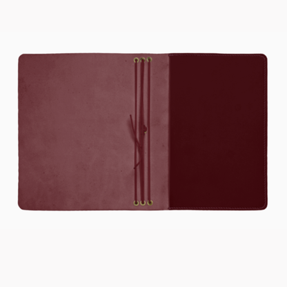Bifold Leather Journal Cover with Pocket