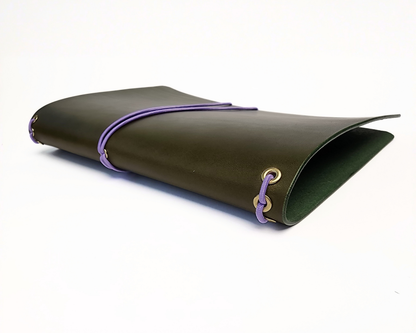 Bifold Leather Journal Cover with Pocket