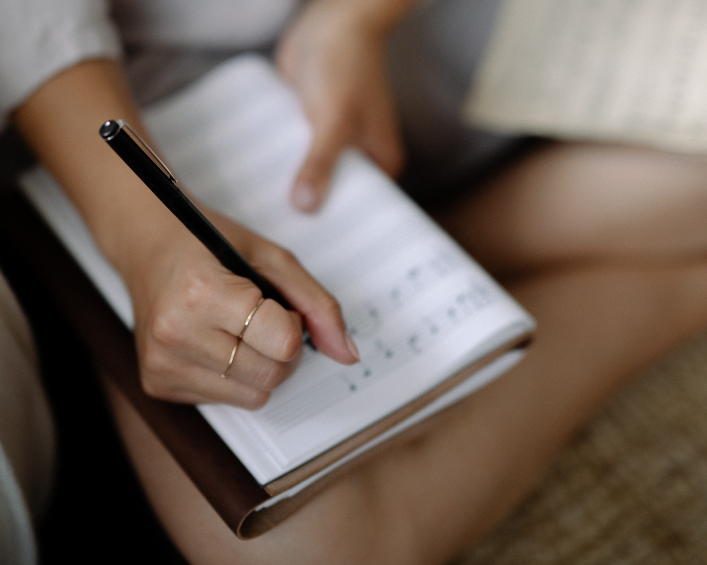 Personalized Leather Journal with Music Stave pages
