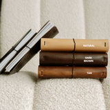 REFILLABLE Personalized Leather Pocket Notebook  - Black