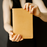 Personalized Leather Journal with Phases of the Moon