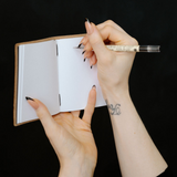 Personalized Leather Pocket Notebook  3.5x5" (Tan Color)