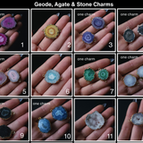 Journal charms - geodes & agates for trifold and refillable journals