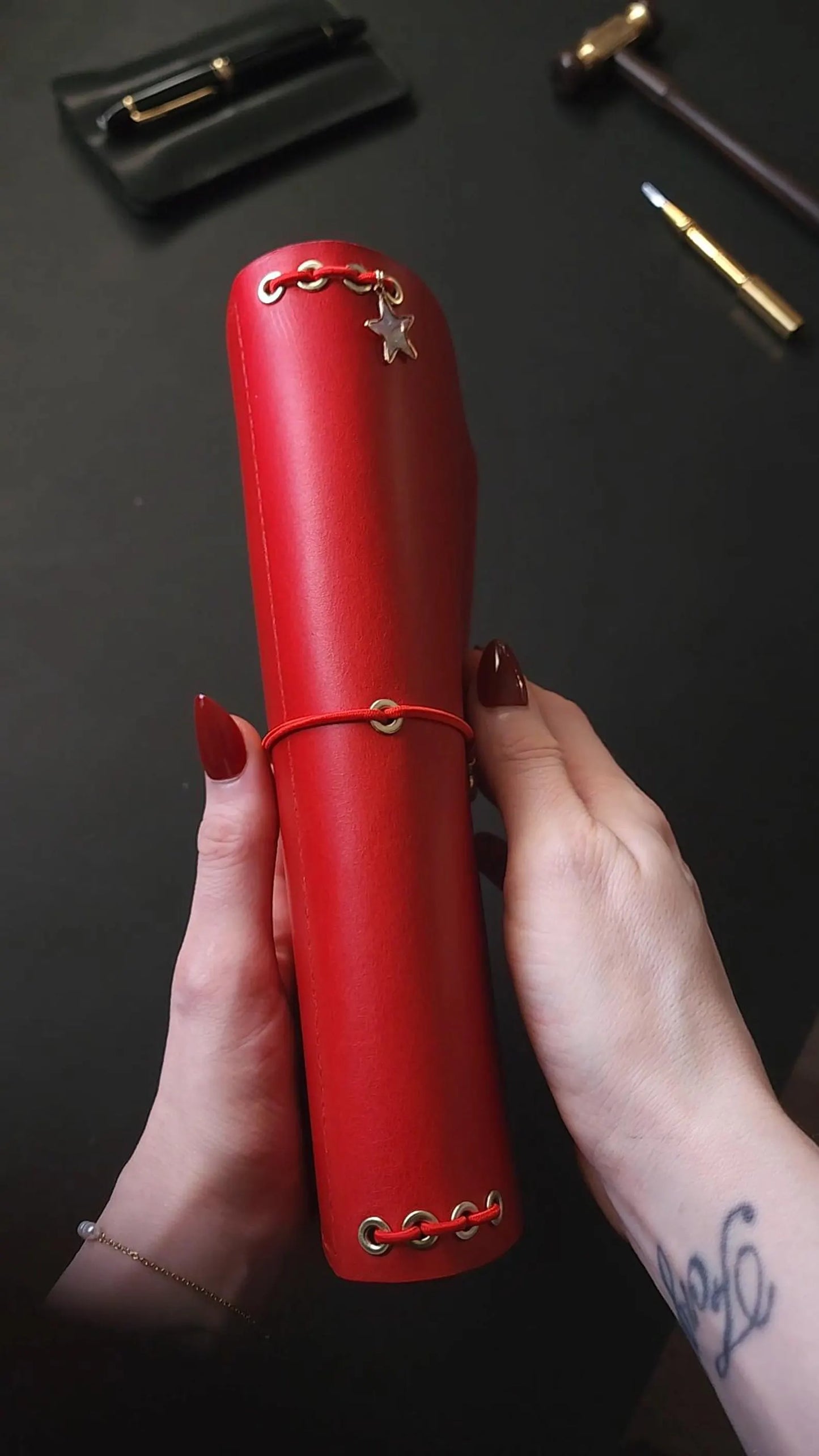 A5 Trifold with full back pocket, secretarial pocket + small pocket