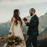 Personalized Leather Vow Books | Tree Silouette