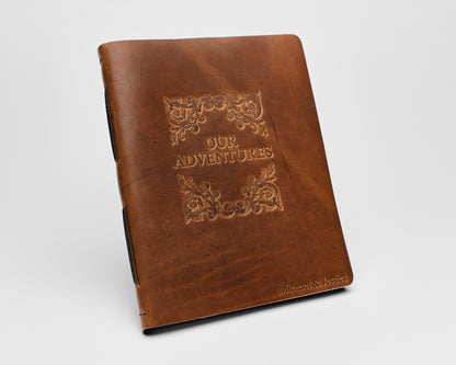 Personalized Leather Wedding Guestbook | Our Adventure Book