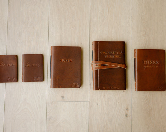 Wedding journals set | vow books, "our first year", "guests" and "three years" (5 books)