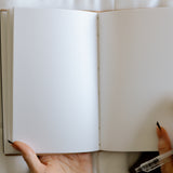 Personalized Leather Notebook / Sketchbook , No strap or closure - Tan Color
