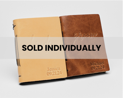 Personalized Leather Vow Books | Bride & Groom
