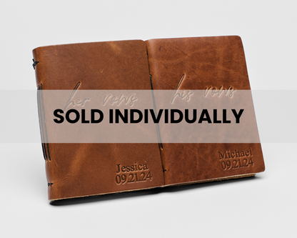 Personalized Leather Vow Books | His & Her vows