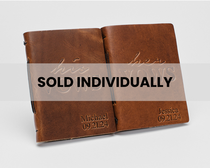 Personalized Leather Vow Books | His & Her vows