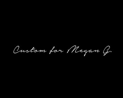 Custom two tone passport sized trifold cover for Meghan G.