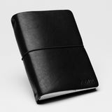 Refillable Leather Notebook with Elastic closure (Raw edges/classic)