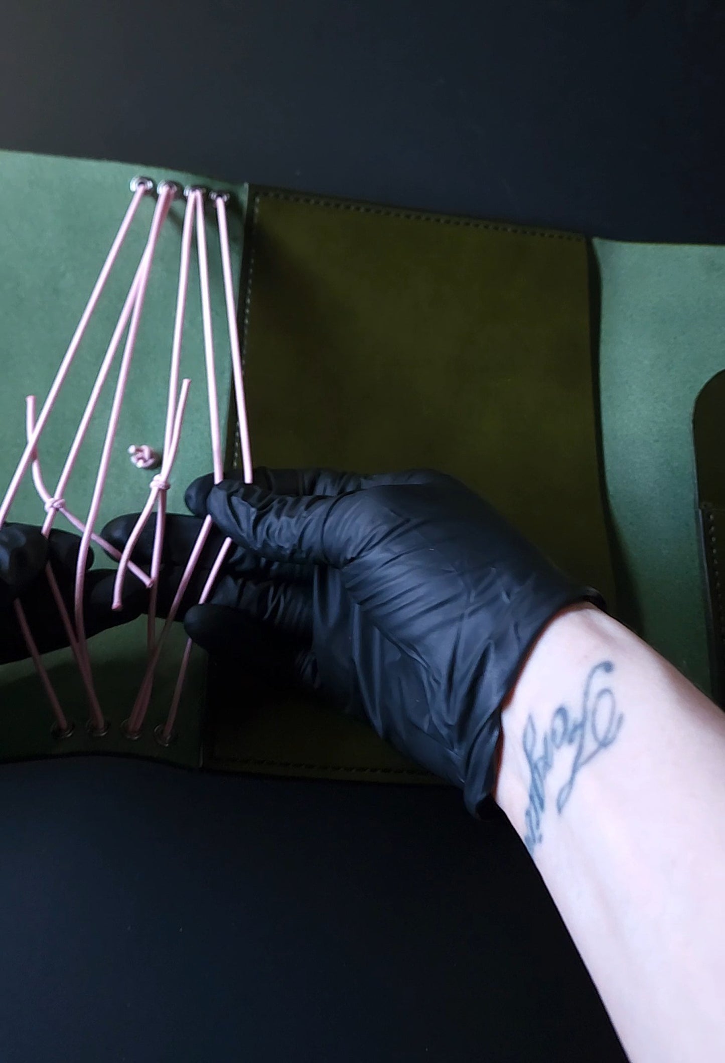 A5 Trifold with full back pocket, secretarial pocket + small pocket