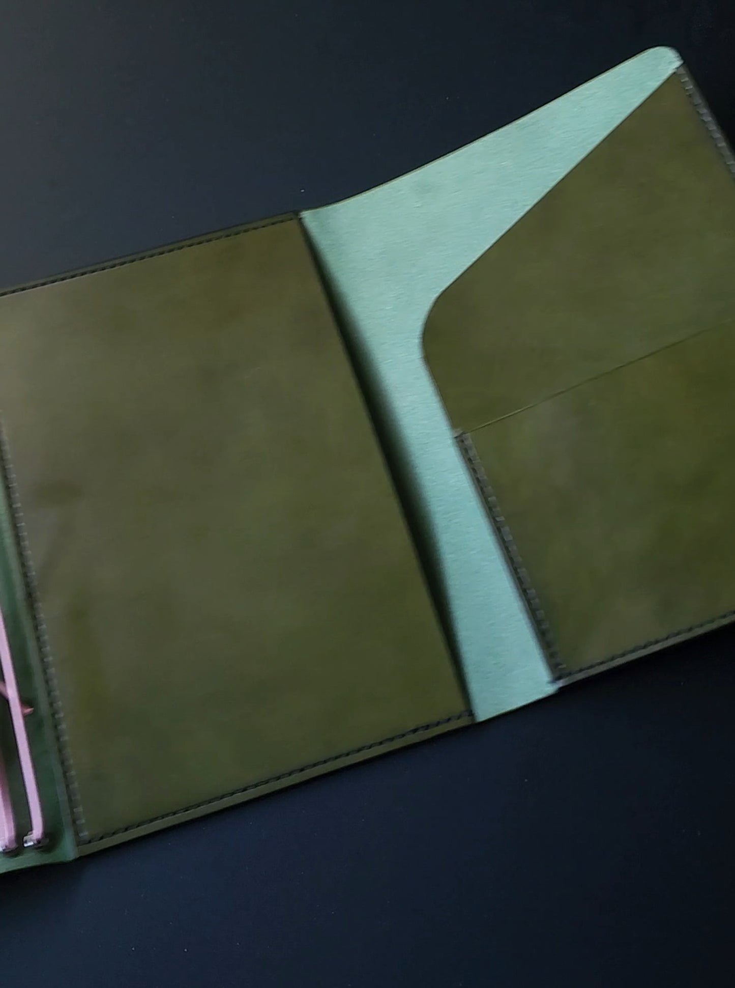 A5 Trifold with full back pocket, secretarial pocket + small pocket