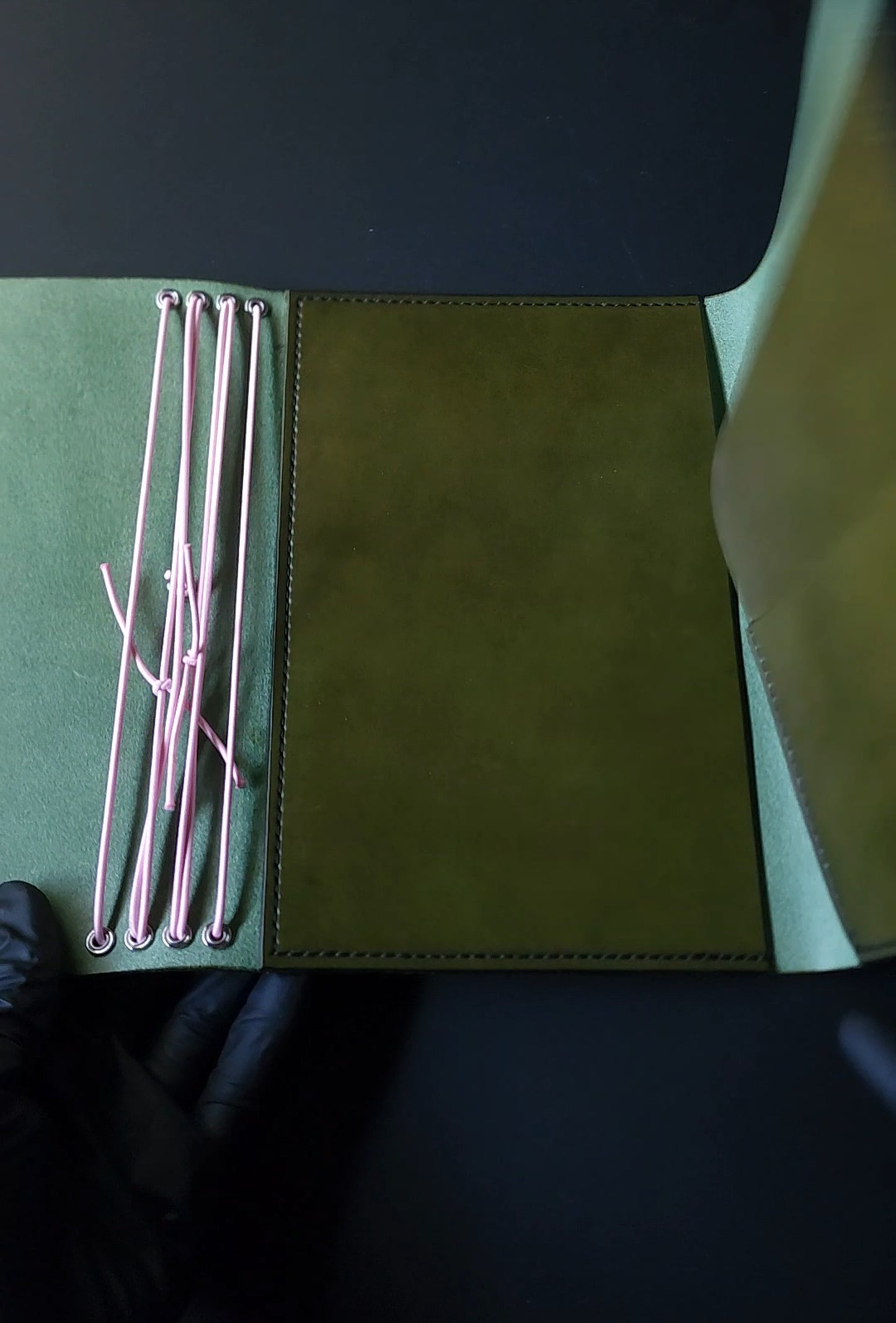 A5 Trifold with full back pocket, secretarial pocket + small pocket