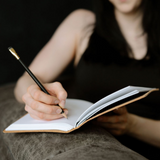 Personalized Leather Journal with Phases of the Moon
