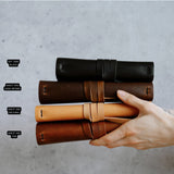 REFILLABLE LEATHER JOURNAL -  Dark Brown