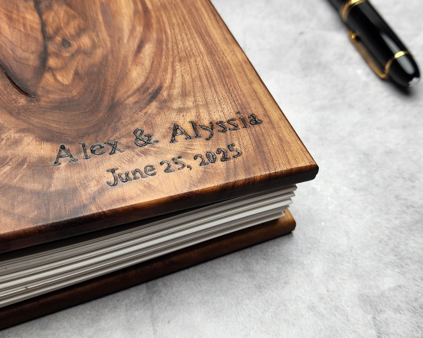 Wooden Wedding Guest Book  8x10" - Very limited