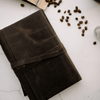 DARK BROWN PERSONALIZED LEATHER JOURNAL