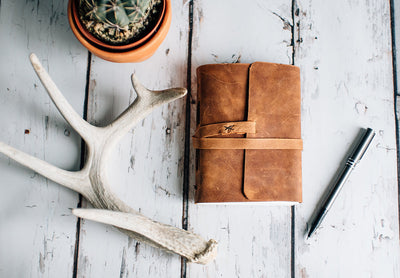 GIFT FOR MEN - PERSONALIZED LEATHER JOURNAL