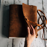 large leather sketchbook