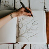 personalized leather sketchbook 