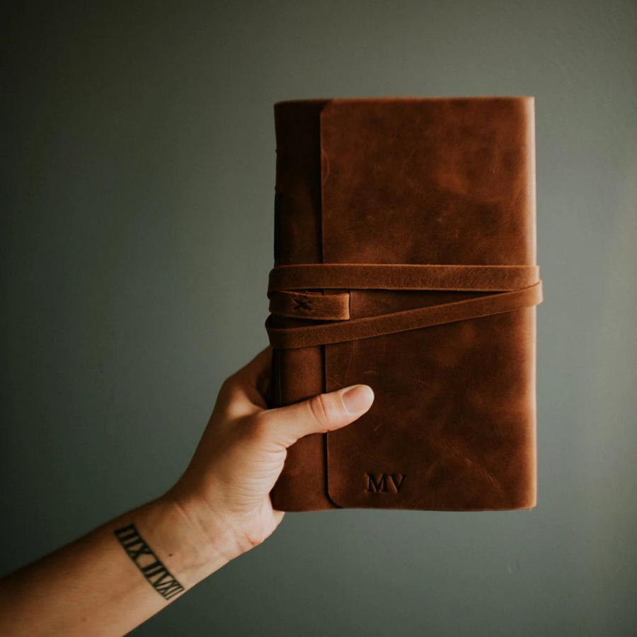 GIFT FOR MEN - PERSONALIZED LEATHER JOURNAL