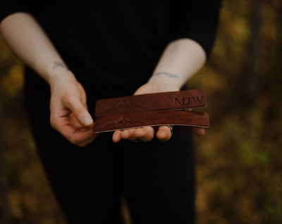 Personalized leather bookmark