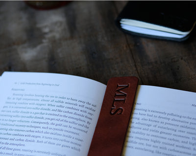 Personalized leather bookmark