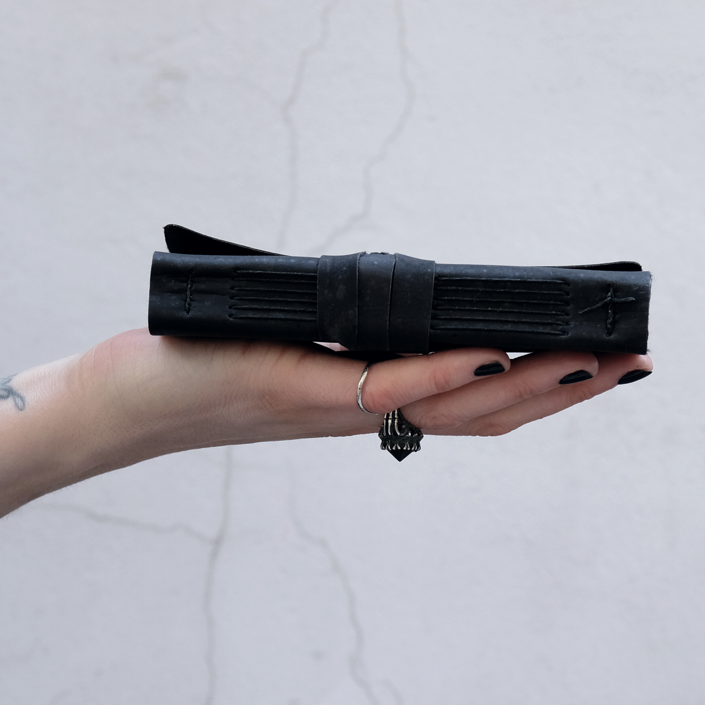 BLACK CORK FABRIC JOURNAL (VEGAN)