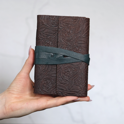 OOAK 4x6.25" Leather Journal - lined