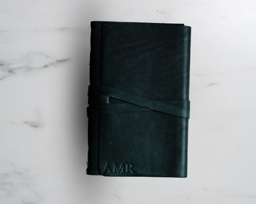 TEAL PERSONALIZED LEATHER JOURNAL