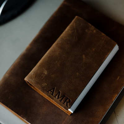 Personalized leather vow books