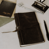 DARK BROWN PERSONALIZED LEATHER JOURNAL