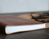 6x8.5" OOAK Horween dublin leather journal with blank pages